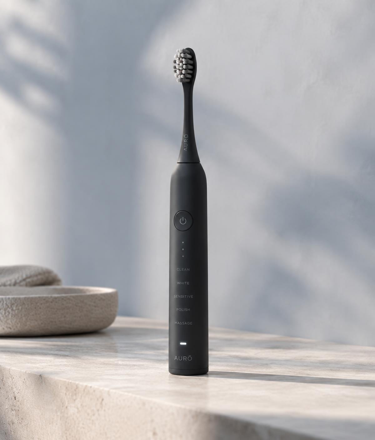 BRUSHA sonic electric toothbrush in charcoal
